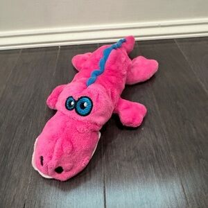 Go Dog Plush Pink Alligator Plush Tough Pet Dog Toy